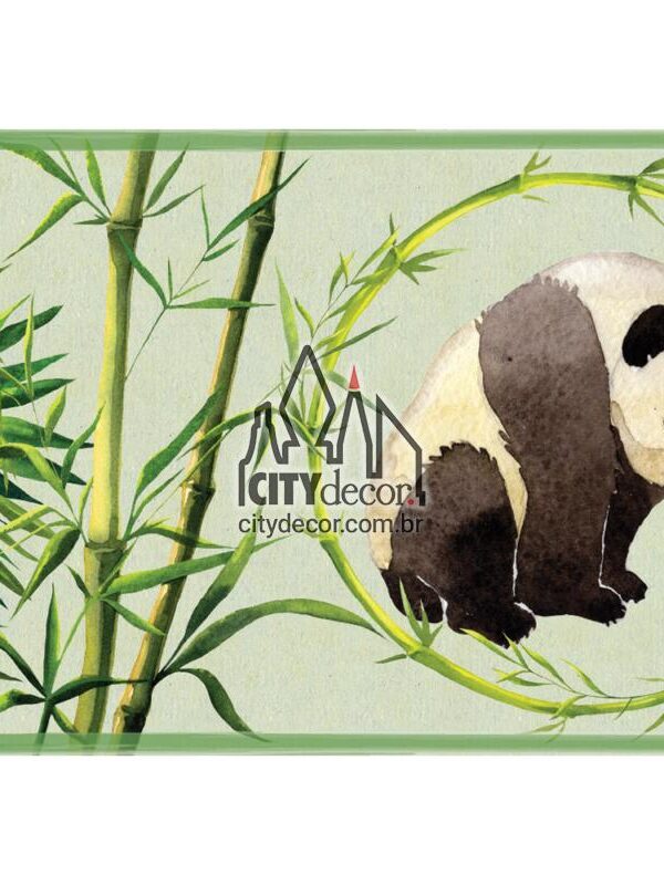 Padrão Sem Emenda Mão Desenho Panda E Planta. Papel De Parede